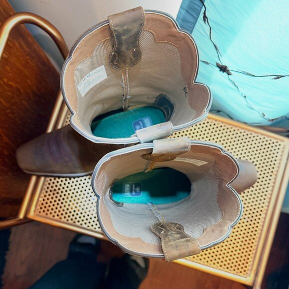 Ariat Women's Square Toe Western Cowboy Boot, Powder Brown/Pink, size 8W - Picture 5 of 7